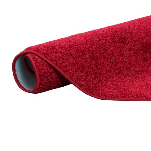 Tapis à Poils Longs Mona Rond 133cm Rouge