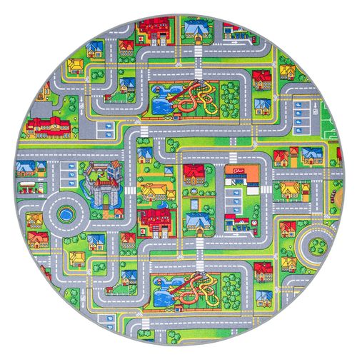 Tapis Adventure Land Rond 160cm Multicolore