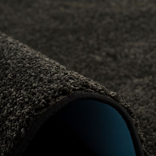 Tapis à Poils Longs Mona Rond 100cm Noir