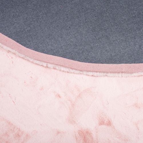 Tapis En Fourrure Plush Rond 120cm Rose