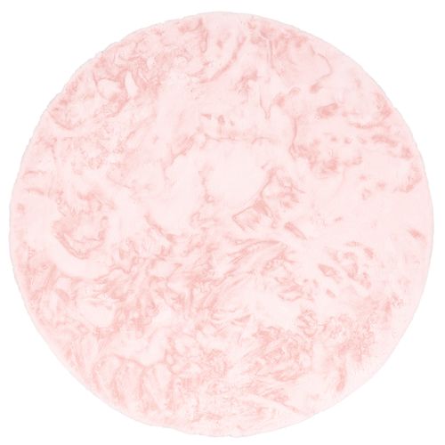Tapis En Fourrure Plush Rond 160cm Rose
