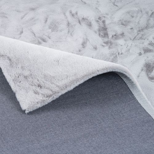 Tapis En Fourrure Plush 60x90cm Gris Clair