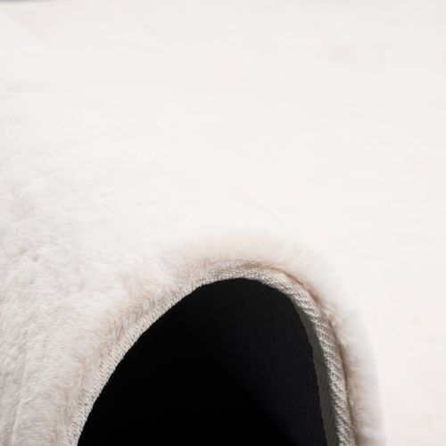 Tapis En Fourrure Plush 180x250cm Crème