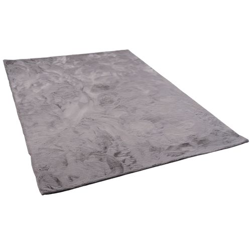 Tapis En Fourrure Plush 120x170cm Gris
