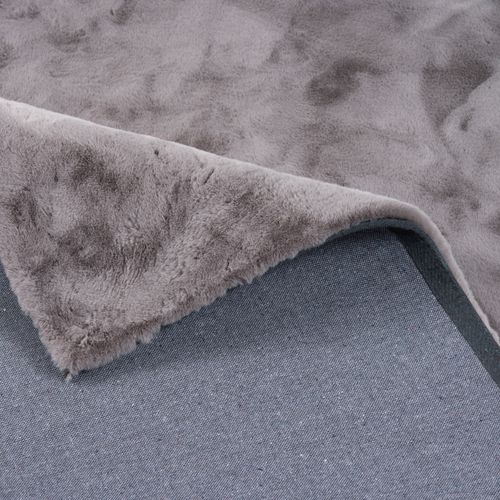 Tapis En Fourrure Plush 140x180cm Gris