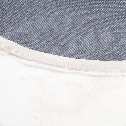 Tapis En Fourrure Plush Rond 80cm Blanc