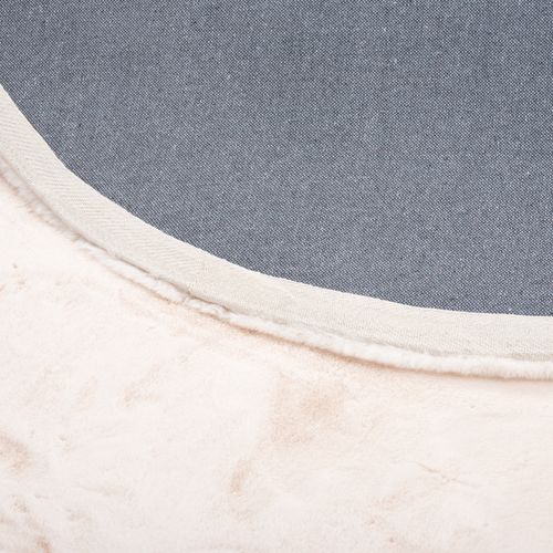 Tapis En Fourrure Plush Rond 160cm Crème