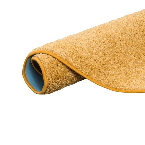 Tapis à Poils Longs Mona Rond 160cm Jaune