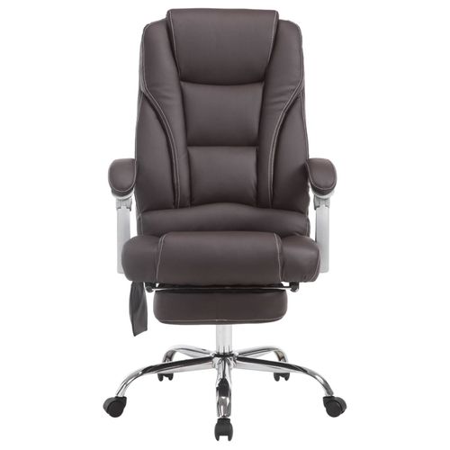 Fauteuil De Bureau Pacific En Similicuir Avec Une Fonction Massage Marron