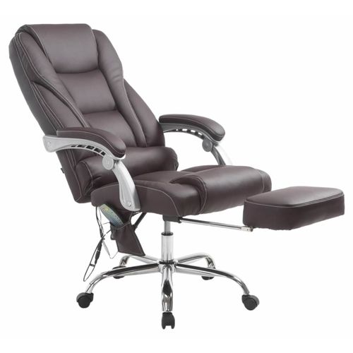 Fauteuil De Bureau Pacific En Similicuir Avec Une Fonction Massage Marron