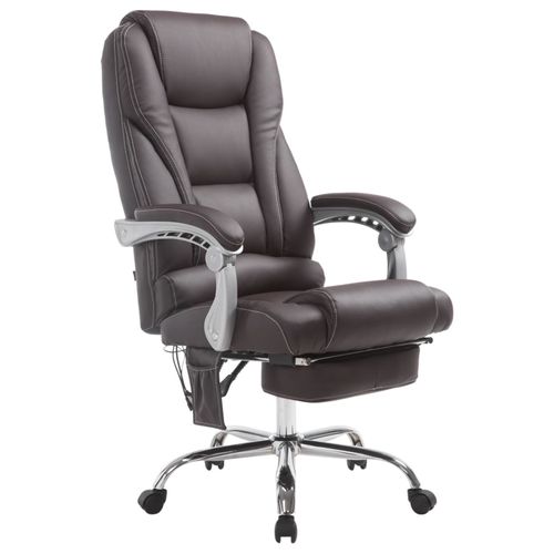 Fauteuil De Bureau Pacific En Similicuir Avec Une Fonction Massage Marron