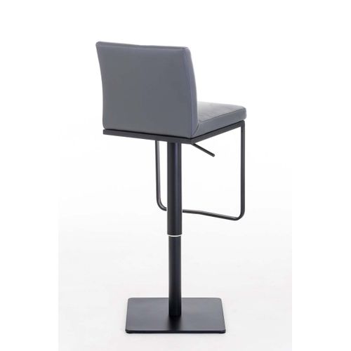 Tabouret De Bar Panama En Similicuir Avec Pied En Métal Gris/noir