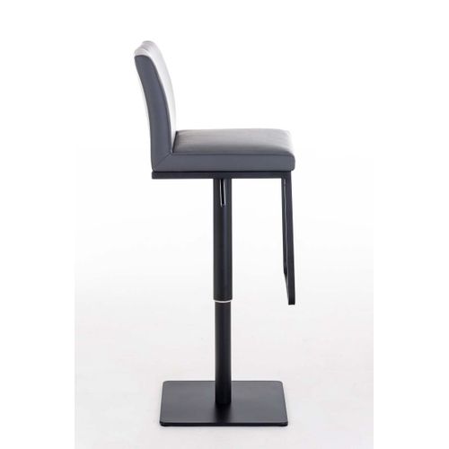 Tabouret De Bar Panama En Similicuir Avec Pied En Métal Gris/noir