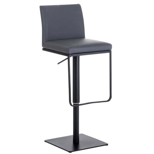 Tabouret De Bar Panama En Similicuir Avec Pied En Métal Gris/noir