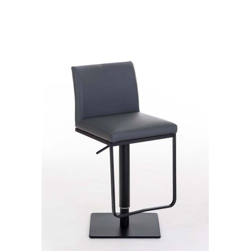 Tabouret De Bar Panama En Similicuir Avec Pied En Métal Gris/noir