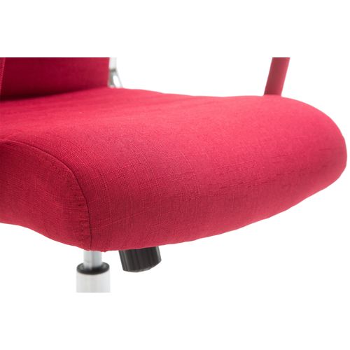 Fauteuil De Bureau Kolumbus Tissu Rouge