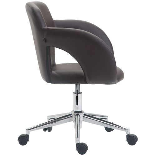 Chaise De Bureau Edison Similicuir Marron