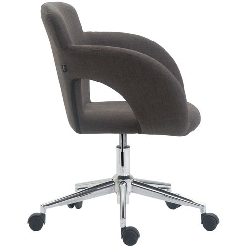 Chaise De Bureau Edison Tissu Gris Foncé