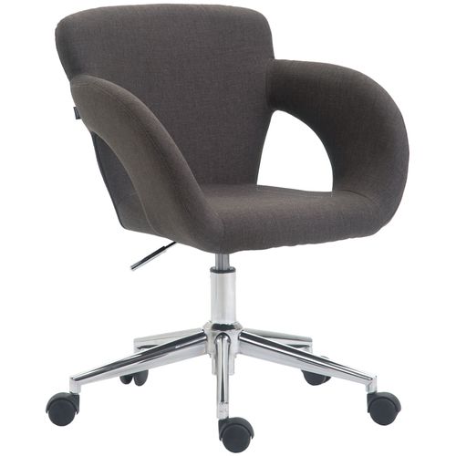 Chaise De Bureau Edison Tissu Gris Foncé