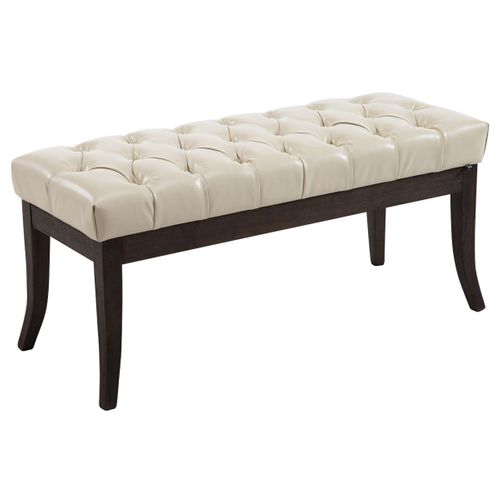 Banc Ramses Similicuir Antique Sombre Crème/100 Cm