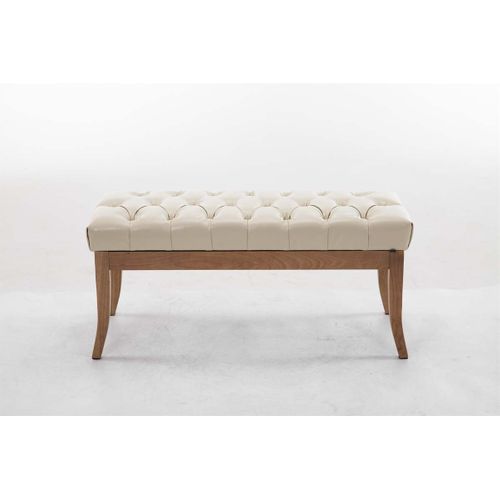 Banc Ramses Similicuir Antique Clair Crème/100 Cm