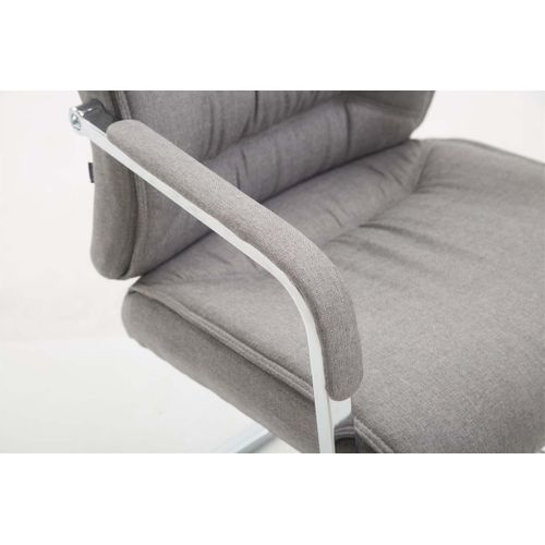 Chaise Visiteur Xxl Anubis Tissu Gris