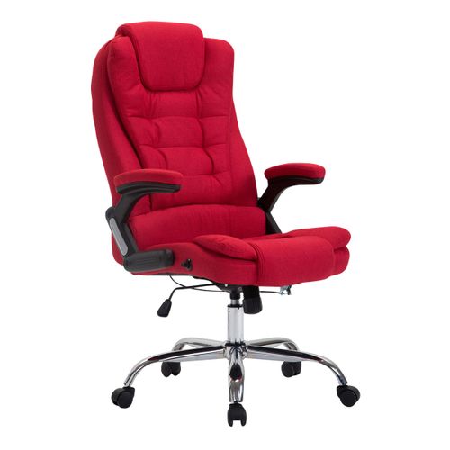 Fauteuil De Chef Thor En Tissu Rouge