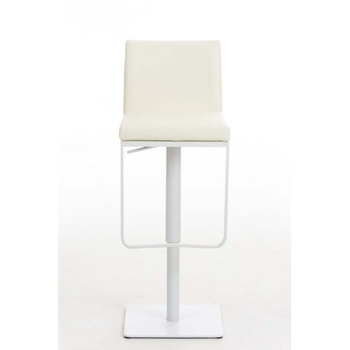 Tabouret De Bar Panama En Similicuir Avec Pied En Métal Crème/blanc