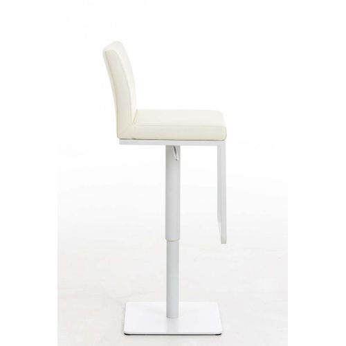 Tabouret De Bar Panama En Similicuir Avec Pied En Métal Crème/blanc