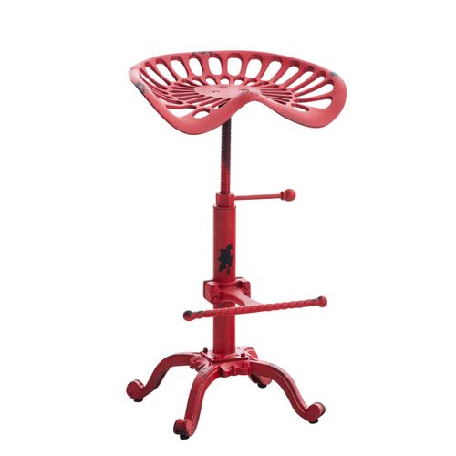 Tabouret De Bar Butch Au Style Industriel Rouge