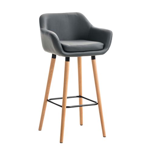 Tabouret De Bar Grant Similicuir Gris