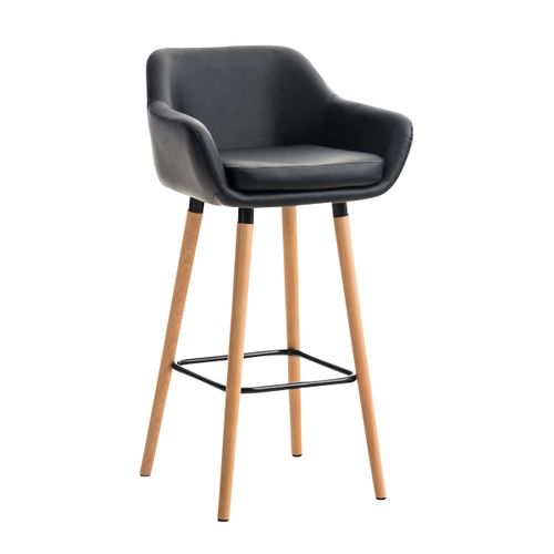 Tabouret De Bar Grant Similicuir Noir