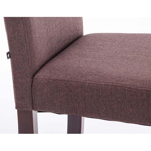 Lot De 2 Chaises De Salle À Manger Ina Tissu Avec Pieds En Bois Marron/cappuccino