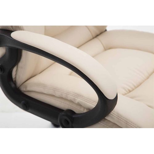 Fauteuil De Bureau Xl Sparta Similicuir Crème