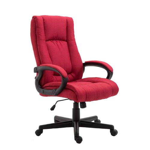 Fauteuil De Bureau Xl Sparta Tissu Rouge