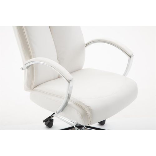 Fauteuil De Bureau Xl Vaud Similicuir Blanc