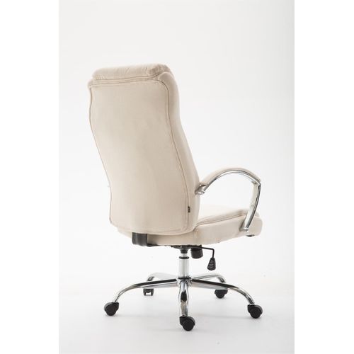 Fauteuil De Bureau Xl Vaud Tissu Crème