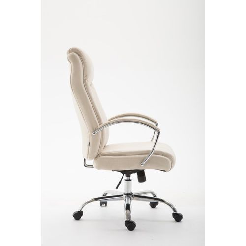 Fauteuil De Bureau Xl Vaud Tissu Crème