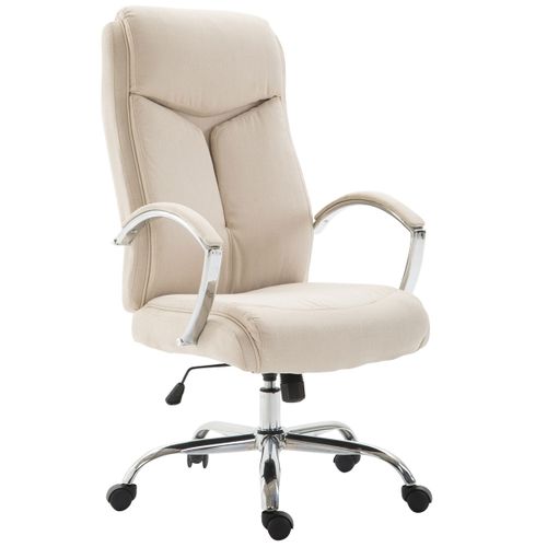 Fauteuil De Bureau Xl Vaud Tissu Crème