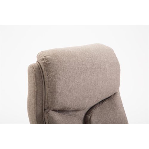 Fauteuil De Bureau Xl Vaud Tissu Taupe