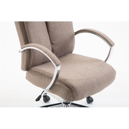 Fauteuil De Bureau Xl Vaud Tissu Taupe