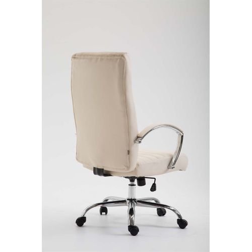 Fauteuil De Bureau Xl Valais Similicuir Crème