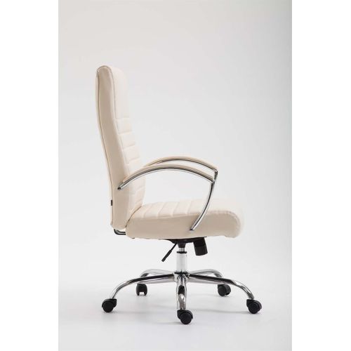 Fauteuil De Bureau Xl Valais Similicuir Crème