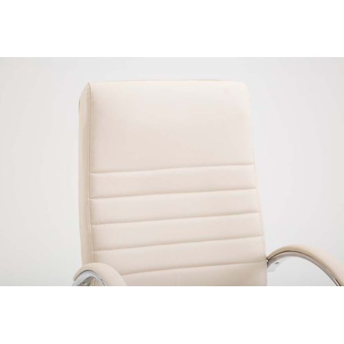 Fauteuil De Bureau Xl Valais Similicuir Crème