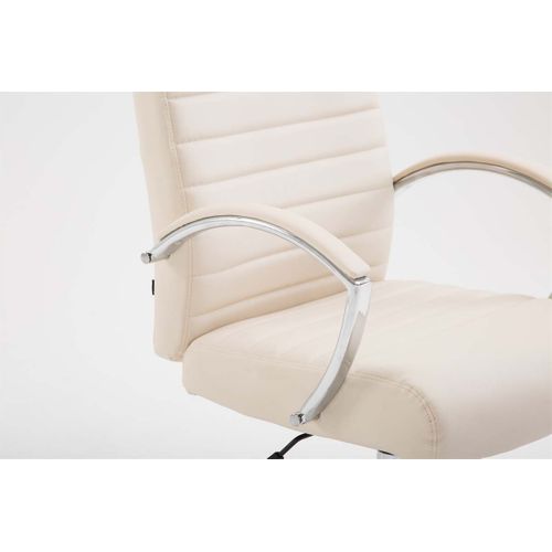 Fauteuil De Bureau Xl Valais Similicuir Crème