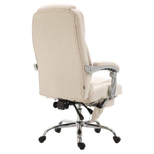 Fauteuil De Bureau Pacific Avec Fonction Massage Tissu Crème