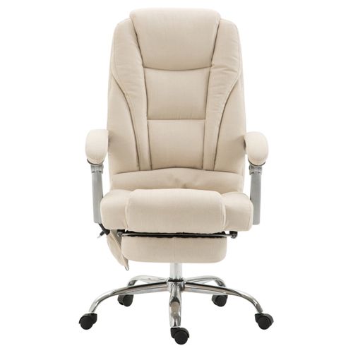 Fauteuil De Bureau Pacific Avec Fonction Massage Tissu Crème