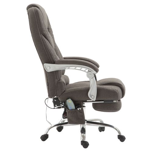 Fauteuil De Bureau Pacific Avec Fonction Massage Tissu Gris Foncé