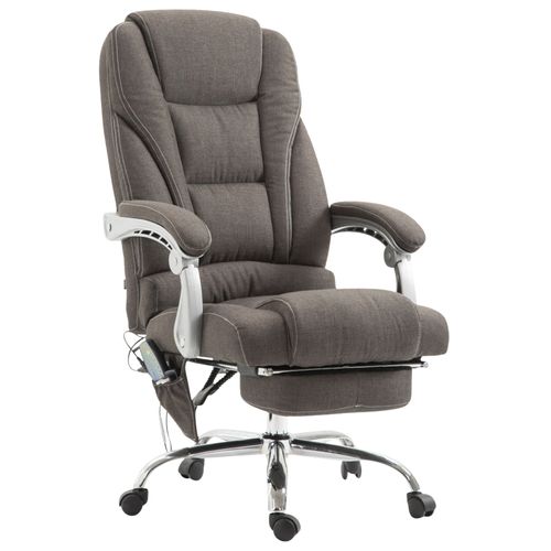 Fauteuil De Bureau Pacific Avec Fonction Massage Tissu Gris Foncé