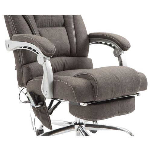 Fauteuil De Bureau Pacific Avec Fonction Massage Tissu Gris Foncé